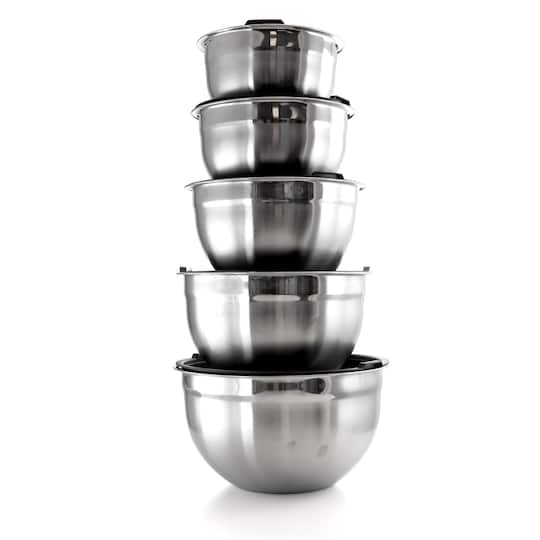 MegaChef Multipurpose Stackable Mixing Bowl Set with Lids